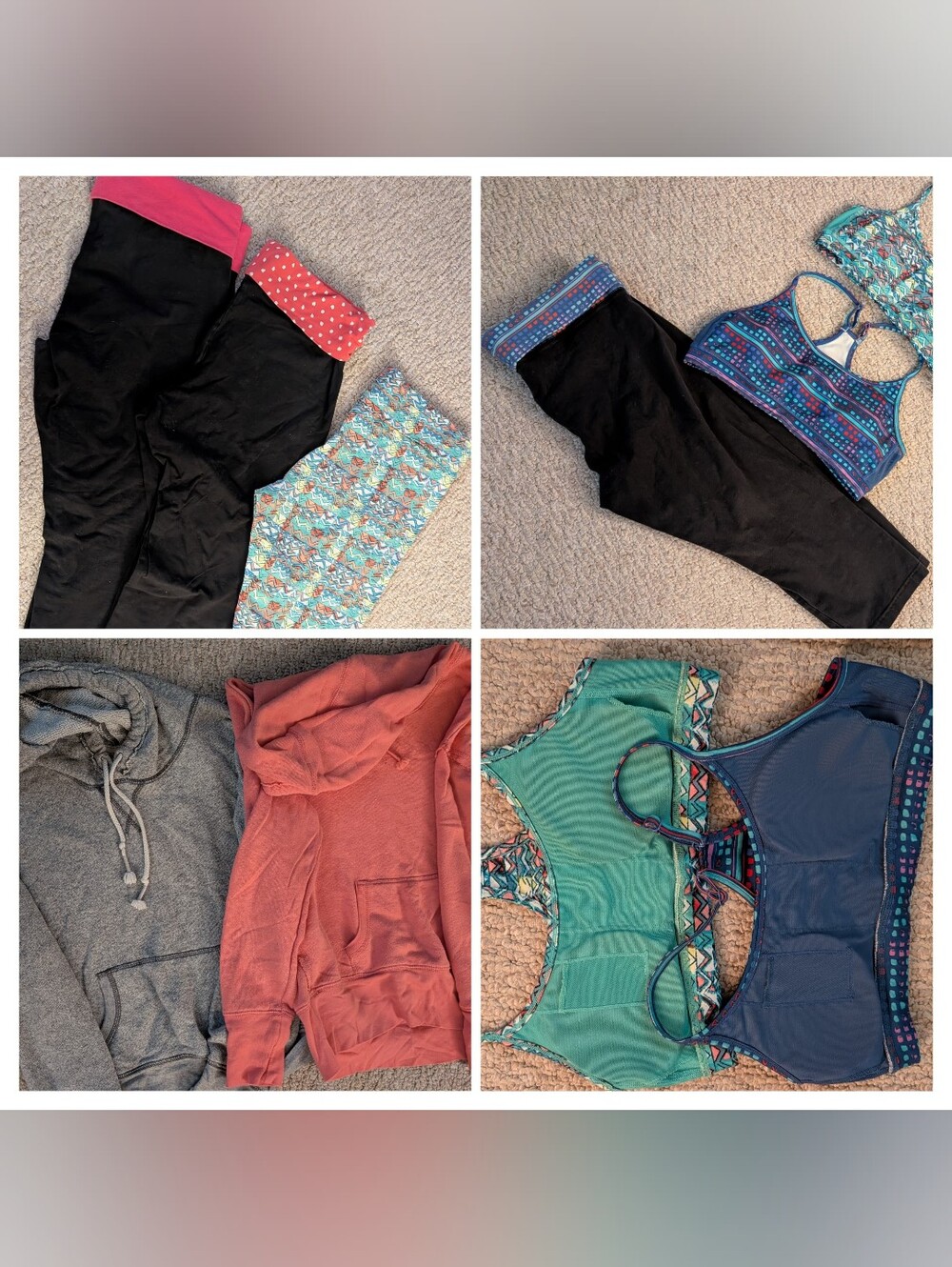 aerie Workout Bundle 4 Leggings, 2 Bras, 2 Sweatshirts